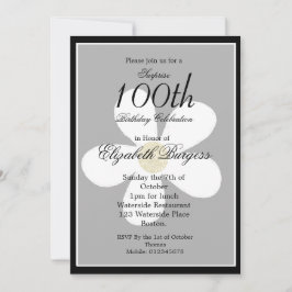 Milestone Birthday Black White Daisy Gold Elegant Kaart
