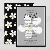 Milestone Birthday Black White Daisy Gold Elegant Kaart (Voorkant / Achterkant)