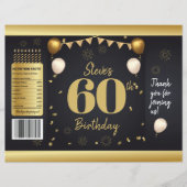 Milestone Birthday Gold Black Chip Bag Wrappers Flyer (Voorkant)