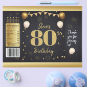 Milestone Birthday Gold Black Chip Bag Wrappers Flyer (Enkel)