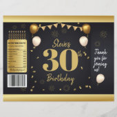 Milestone Birthday Gold Black Chip Bag Wrappers Flyer (Voorkant)