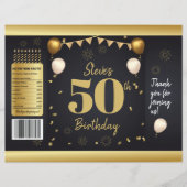 Milestone Birthday Gold Black Chip Bag Wrappers Flyer (Voorkant)
