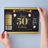 Milestone Birthday Gold Black Chip Bag Wrappers Flyer (Hand)
