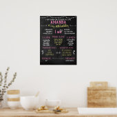 Milestone Birthday Photo Shoot Adult Chalkboard Poster (Keuken)