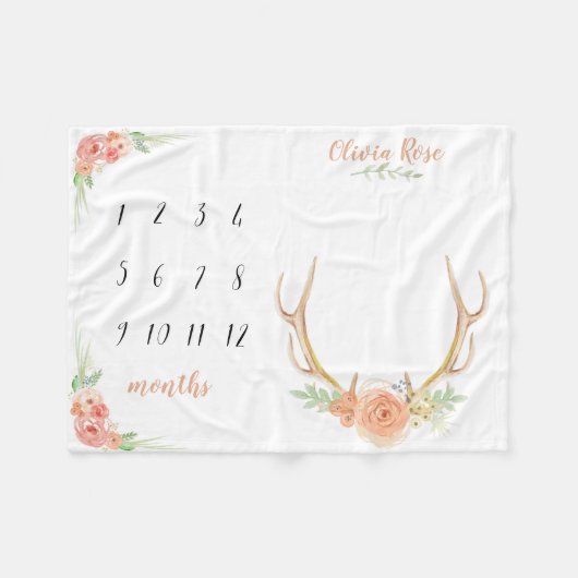 Milestone Blanket Fleece Deken (Voorkant (Horizontaal))