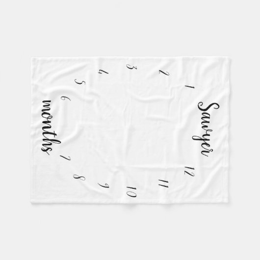 Milestone Blanket Fleece Deken (Voorkant (Horizontaal))