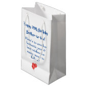 Milestone Custom Birthday Gift Bag Klein Cadeauzakje (Voorkant Gekanteld)