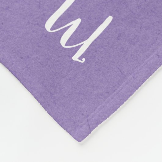 Milestone Daisy Waterverf Paarse foto Keepsake Fleece Deken (Hoek)