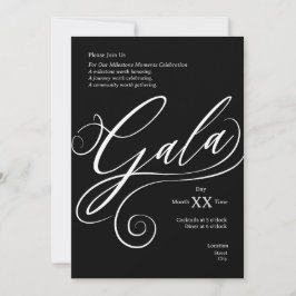 Milestone Gala Invitation Kaart