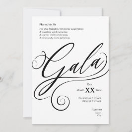 Milestone Gala Invitation Kaart