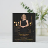 Milestone gold photo birthday invitation (Staand voorkant)