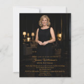 Milestone gold photo birthday invitation (Voorkant)