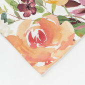 Milestone Growth Tracker waterverf bloemen Fleece Deken (Hoek)