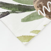 Milestone Growth Tracker waterverf paarse bloemen Fleece Deken (Hoek)