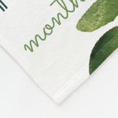 Milestone Growth Tracker waterverf witte rozen Fleece Deken (Hoek)