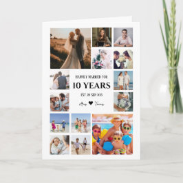 Milestone Jubileum met de namen van het paar Foto Kaart
