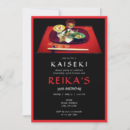 Milestone Kaiseki Japanse privé-chef verjaardag Kaart (Voorkant)