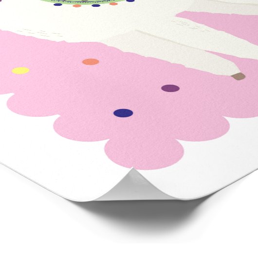 Milestone Llama Poster Meisjes 1e Cactus Alpaca (Hoek)