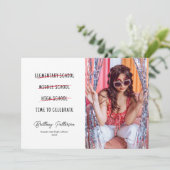 Milestone Moments Photo Afstuderen Invitation Kaart (Staand voorkant)