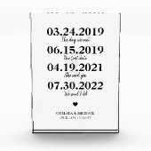 Milestone Our Love Story bruiloft Date Fotoblokken (Voorkant)