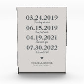 Milestone Our Love Story bruiloft Date Fotoblokken (Voorkant)