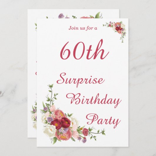 Milestone Pioen Bloemen Verjaardagsfeest Kaart (Voorkant / Achterkant)