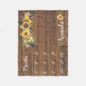 Milestone Rustic Country Wood Sunflower Keepomwill Fleece Deken (Voorkant)