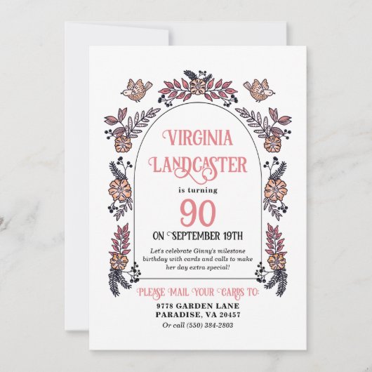 Milestone Shower per post Verjaardag Kaart (Voorkant)