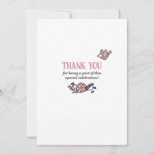 Milestone Shower per post Verjaardag Kaart (Achterkant)