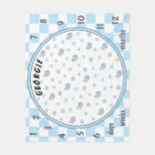 Milestone Snips and Snails Baby Fleece Deken (Voorkant)