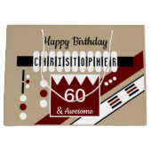 Milestone speciale verjaardagsbenaming burgundy bl groot cadeauzakje (Voorkant)