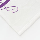 Milestone twin baby meisje waterverf bloemen paars fleece deken (Hoek)