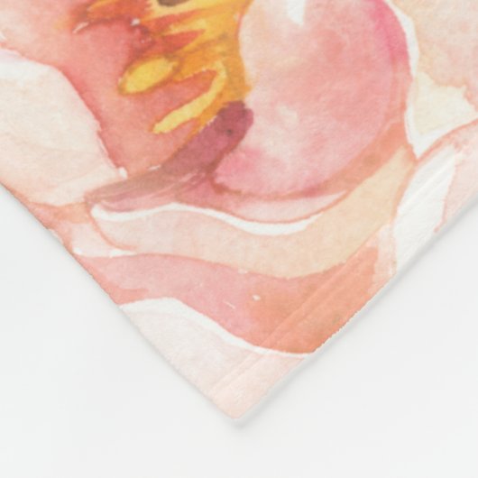 Milestone twin baby meisje waterverf bloemen perzi fleece deken (Hoek)