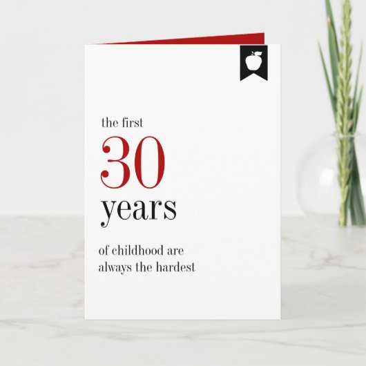 Milestone Verjaardag 30e Kaart (Voorkant)