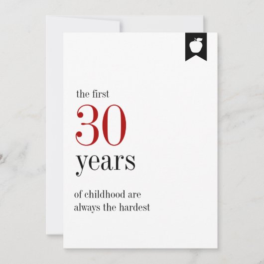 Milestone Verjaardag 30e Kaart (Voorkant)