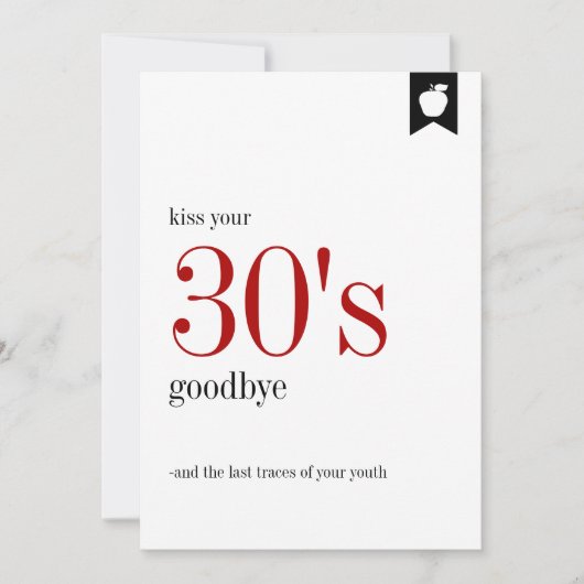 Milestone Verjaardag 30e Kaart (Voorkant)