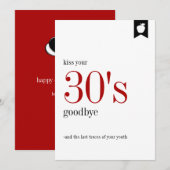 Milestone Verjaardag 30e Kaart (Voorkant / Achterkant)