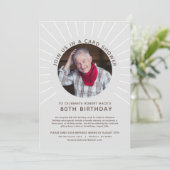 Milestone Verjaardag Fotokaart Douche Uitnodiging (Staand voorkant)