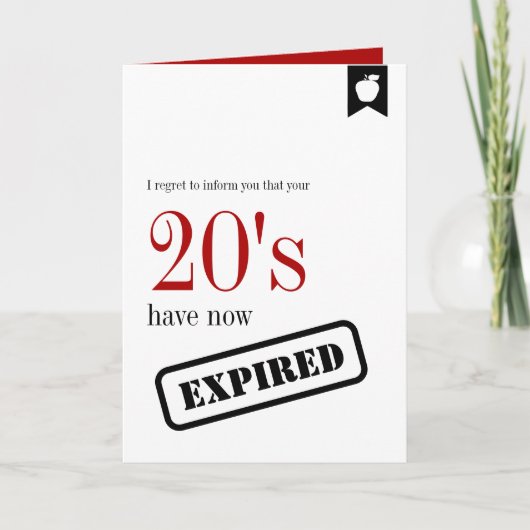 Milestone Verjaardag Verlopen 30e Verjaardag Kaart (Voorkant)