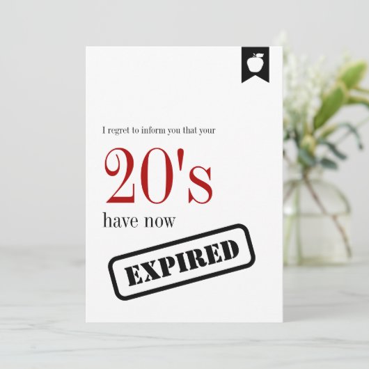 Milestone Verjaardag Verlopen 30e Verjaardag Kaart (Staand voorkant)