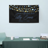 Milestone-verjaardagsbanner aanpassen, 40e blauw spandoek (Beurs)