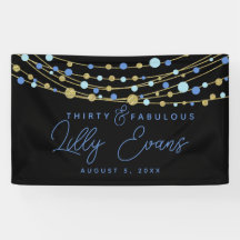 Milestone-verjaardagsbanner aanpassen, 40e blauw