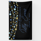 Milestone-verjaardagsbanner aanpassen, 40e blauw spandoek (Verticaal)