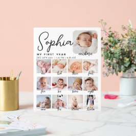 Milestone verjaardagsbord, printbare baby's eerste acryl bord