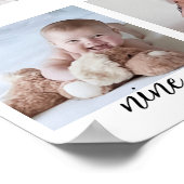 Milestone verjaardagsbord, printbare baby's eerste poster (Hoek)