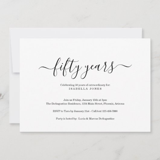 Milestone volwassen verjaardagsfeestje kaart (Voorkant)