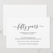 Milestone volwassen verjaardagsfeestje kaart (Voorkant / Achterkant)