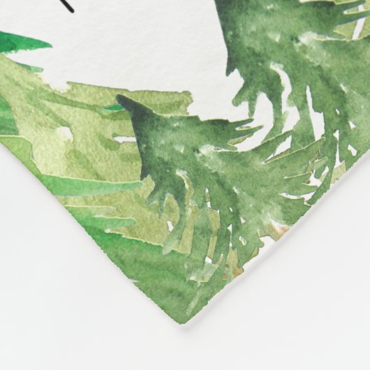 Milestone Woodland baby Growth Tracker Fleece Deken (Hoek)