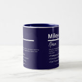 Miley, Girl Personalized Name Definition Mug Tweekleurige Koffiemok (Center)