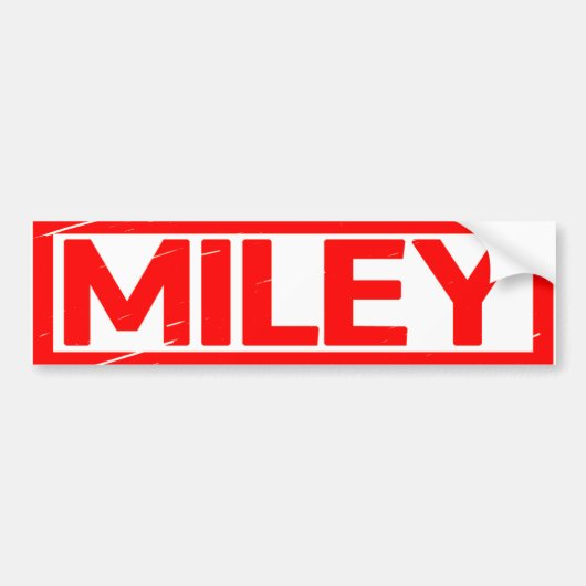 Miley Stamp Bumpersticker (Voorkant)